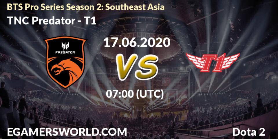 Prognose für das Spiel TNC Predator VS T1. 17.06.2020 at 07:51. Dota 2 - BTS Pro Series Season 2: Southeast Asia