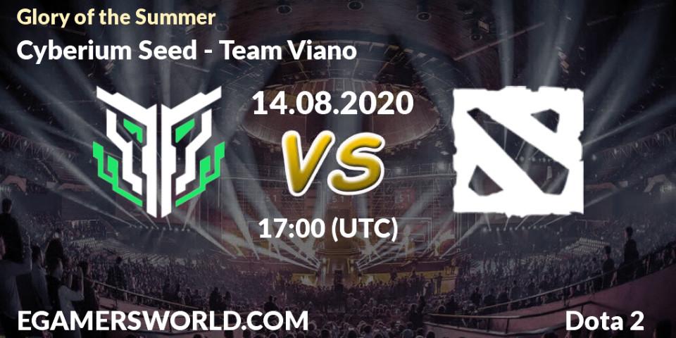 Prognose für das Spiel Cyberium Seed VS Team Viano. 14.08.2020 at 17:44. Dota 2 - Glory of the Summer