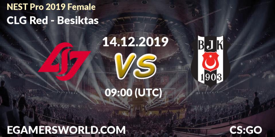 Prognose für das Spiel CLG Red VS Besiktas. 14.12.19. CS2 (CS:GO) - NEST Pro 2019 Female