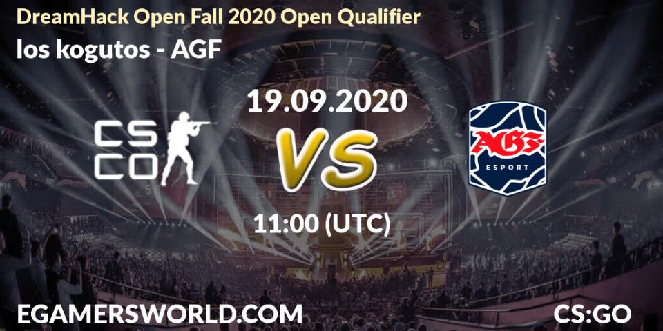 Prognose für das Spiel los kogutos VS AGF. 19.09.2020 at 11:00. Counter-Strike (CS2) - DreamHack Open Fall 2020 Open Qualifier
