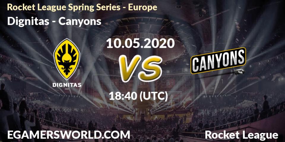 Prognose für das Spiel Dignitas VS Canyons. 10.05.2020 at 18:50. Rocket League - Rocket League Spring Series - Europe
