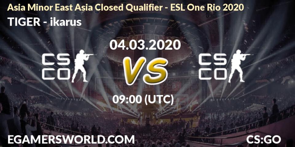 Prognose für das Spiel TIGER VS ikarus. 04.03.2020 at 09:35. Counter-Strike (CS2) - Asia Minor East Asia Closed Qualifier - ESL One Rio 2020