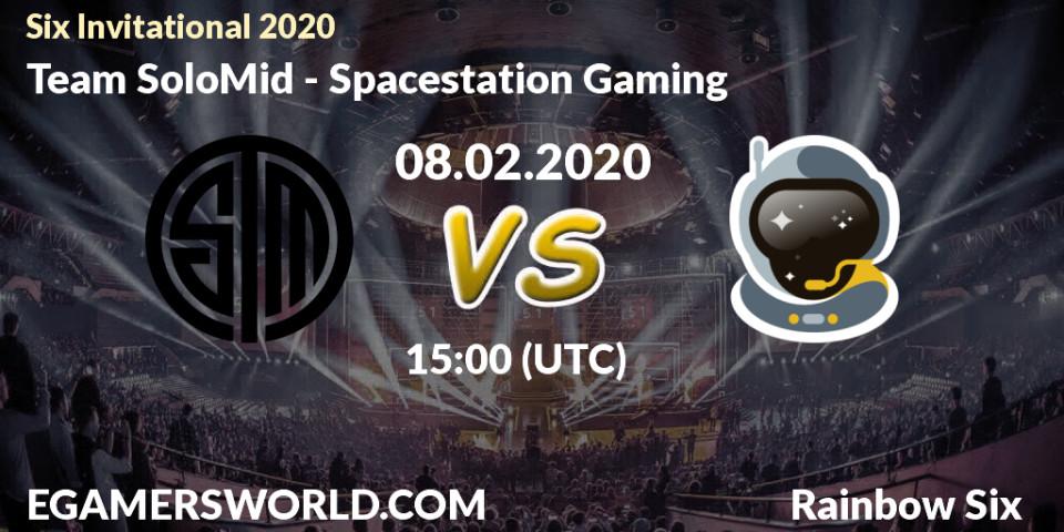 Prognose für das Spiel Team SoloMid VS Spacestation Gaming. 08.02.20. Rainbow Six - Six Invitational 2020