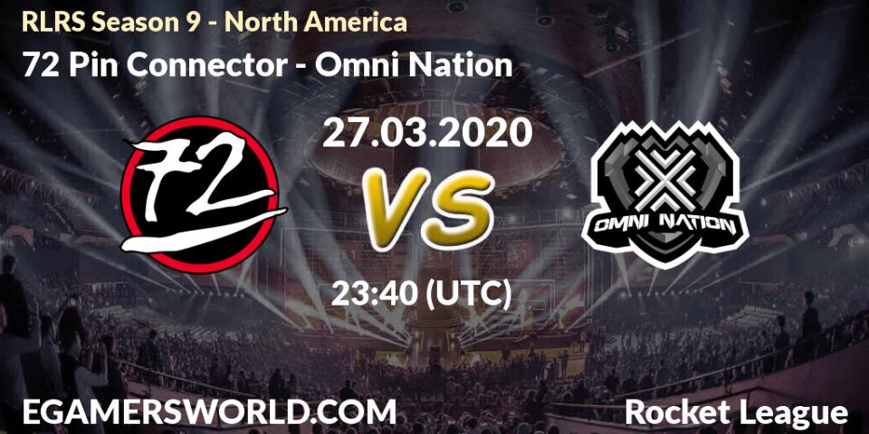 Prognose für das Spiel 72 Pin Connector VS Omni Nation. 27.03.20. Rocket League - RLRS Season 9 - North America