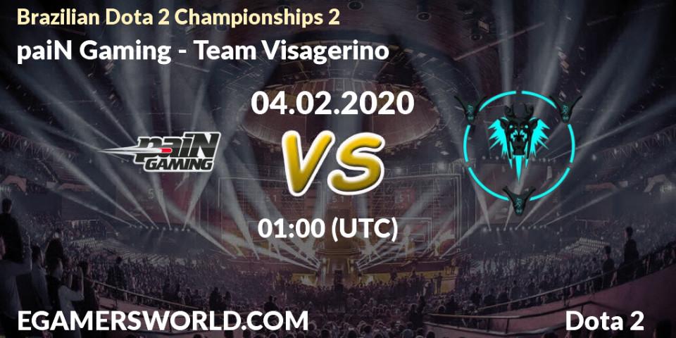 Prognose für das Spiel paiN Gaming VS Team Visagerino. 04.02.2020 at 02:04. Dota 2 - Brazilian Dota 2 Championships 2
