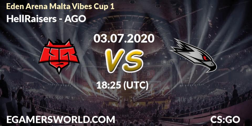 Prognose für das Spiel HellRaisers VS AGO. 03.07.2020 at 18:25. Counter-Strike (CS2) - Eden Arena Malta Vibes Cup 1 (Week 1)