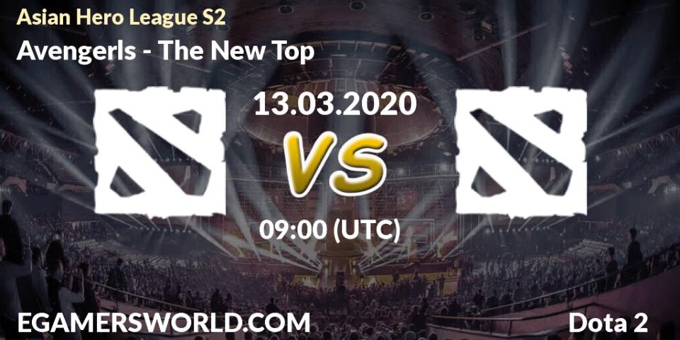 Prognose für das Spiel Avengerls VS The New Top. 13.03.2020 at 09:06. Dota 2 - Asian Hero League S2