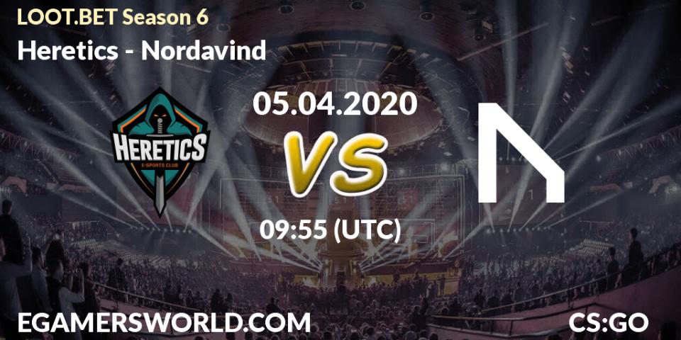 Prognose für das Spiel Heretics VS Nordavind. 05.04.2020 at 09:55. Counter-Strike (CS2) - LOOT.BET Season 6