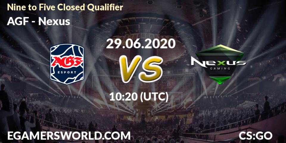Prognose für das Spiel AGF VS Nexus. 29.06.2020 at 10:25. Counter-Strike (CS2) - Nine to Five Closed Qualifier