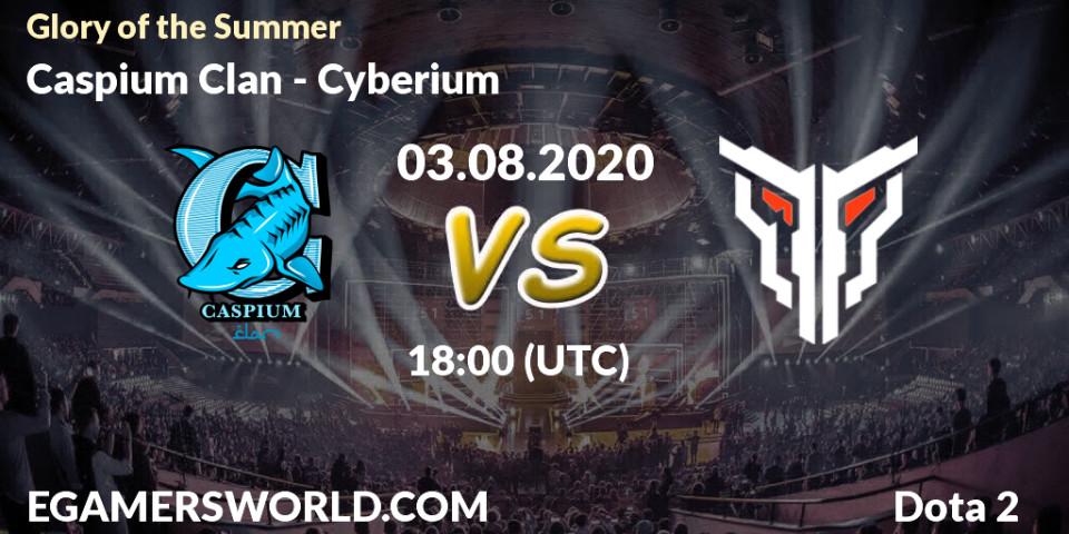 Prognose für das Spiel Caspium Clan VS Cyberium. 05.08.2020 at 17:03. Dota 2 - Glory of the Summer