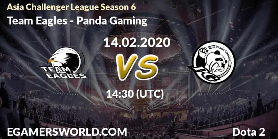 Prognose für das Spiel Team Eagles VS Panda Gaming. 18.02.2020 at 13:29. Dota 2 - Asia Challenger League Season 6