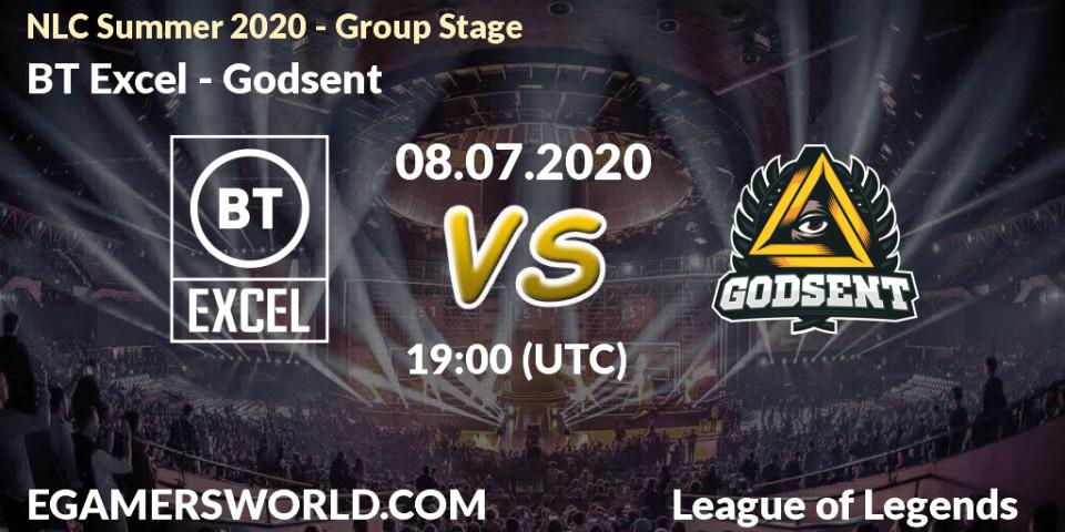 Prognose für das Spiel BT Excel VS Godsent. 08.07.2020 at 19:20. LoL - NLC Summer 2020 - Group Stage