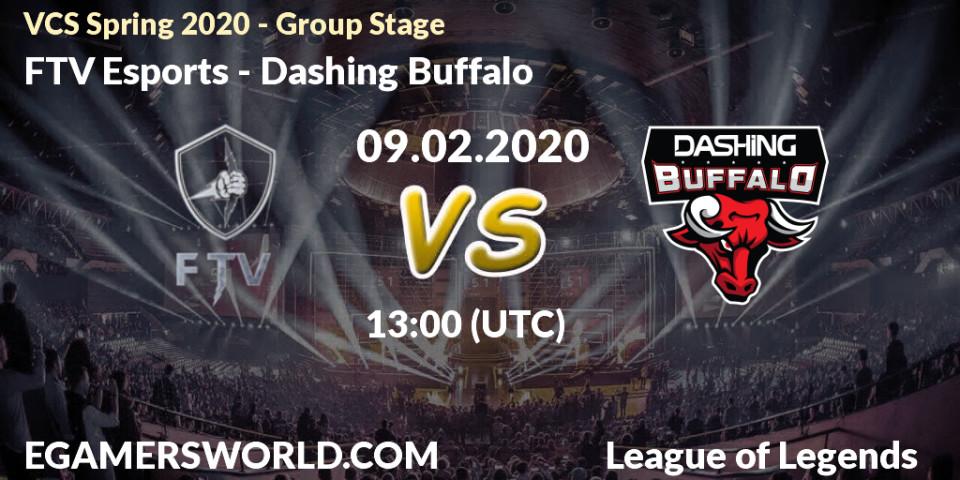Prognose für das Spiel FTV Esports VS Dashing Buffalo. 09.02.20. LoL - VCS Spring 2020 - Group Stage
