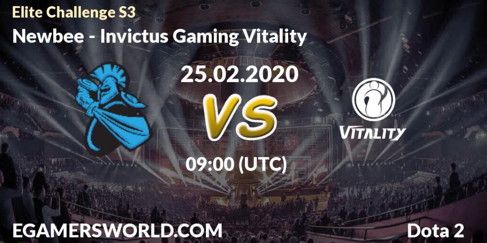 Prognose für das Spiel Newbee VS Invictus Gaming Vitality. 02.03.20. Dota 2 - Elite Challenge S3