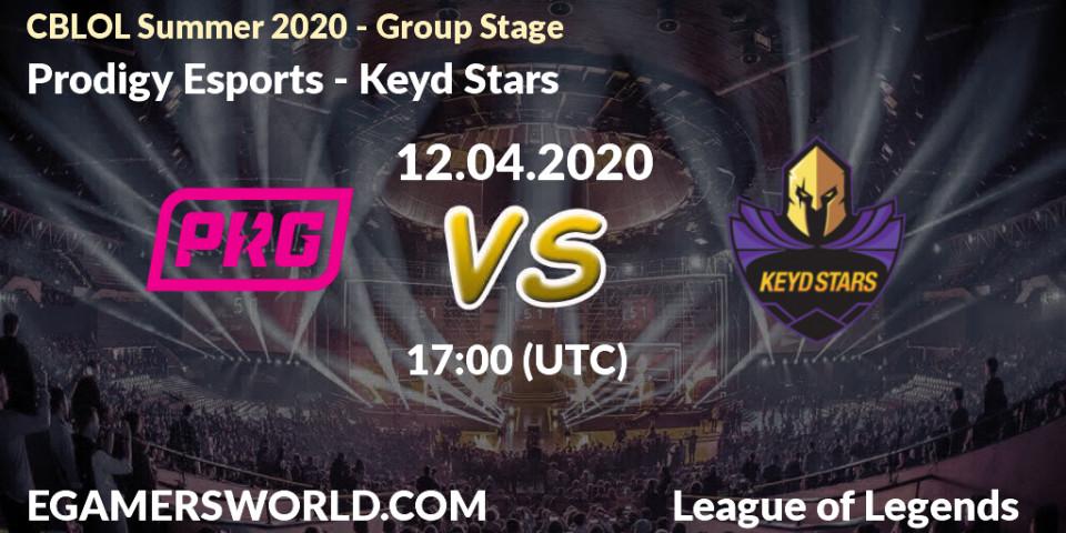 Prognose für das Spiel Prodigy Esports VS Keyd Stars. 12.04.20. LoL - CBLOL Summer 2020 - Group Stage