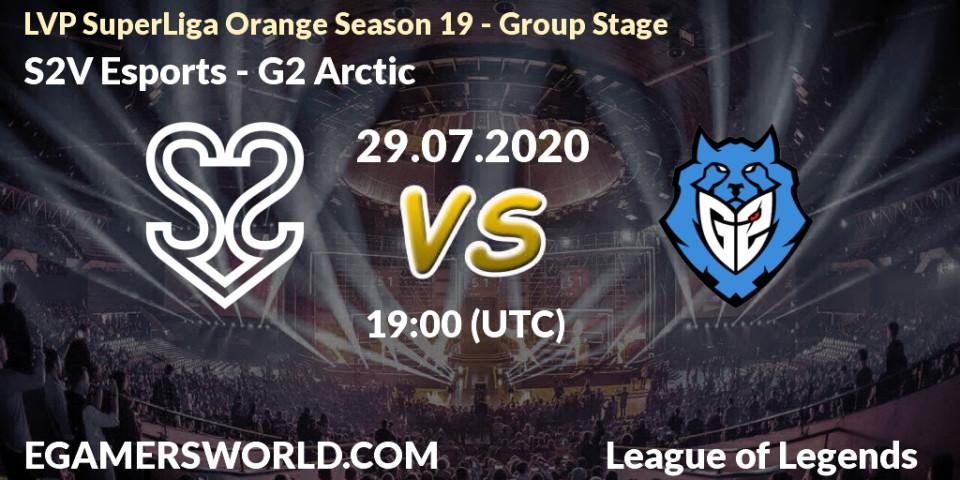 Prognose für das Spiel S2V Esports VS G2 Arctic. 29.07.2020 at 20:10. LoL - LVP SuperLiga Orange Season 19 - Group Stage