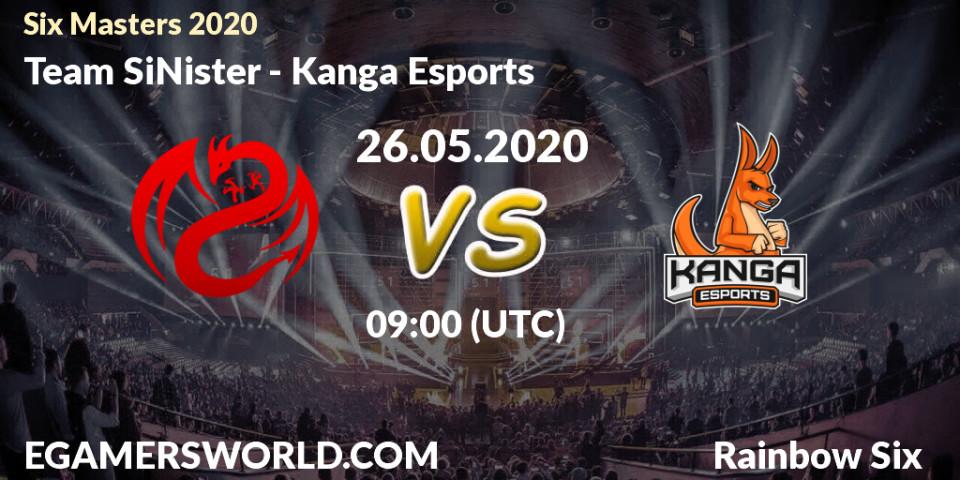 Prognose für das Spiel Team SiNister VS Kanga Esports. 26.05.2020 at 09:00. Rainbow Six - Six Masters 2020