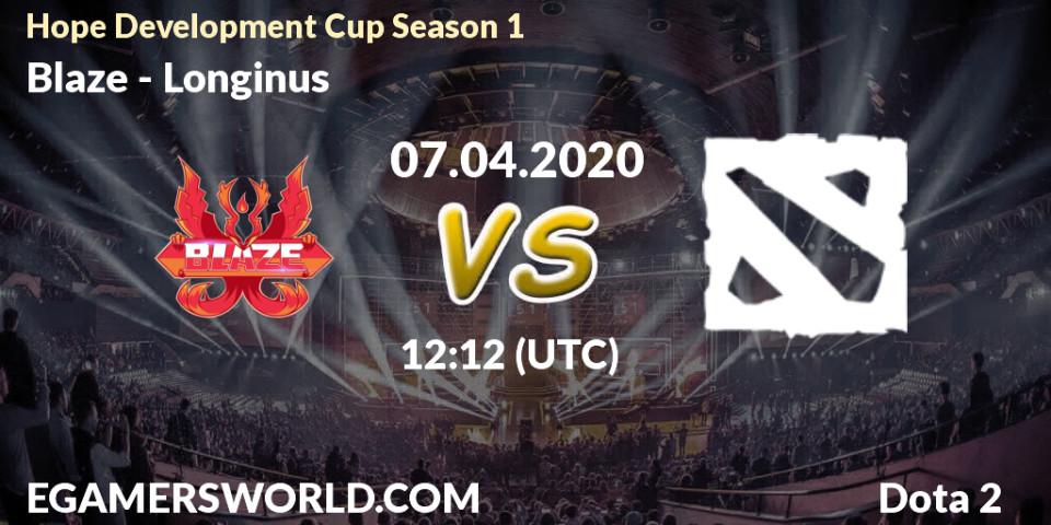 Prognose für das Spiel Blaze VS Longinus. 07.04.20. Dota 2 - Hope Development Cup Season 1
