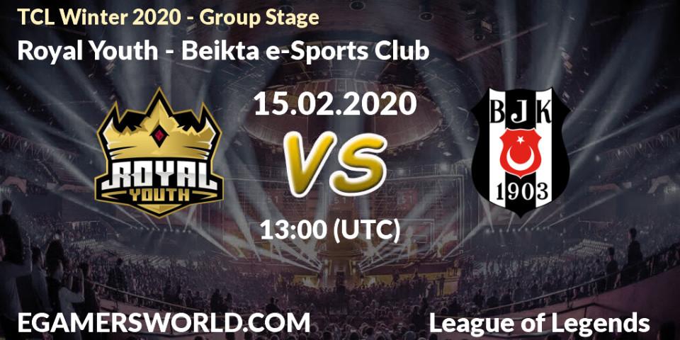Prognose für das Spiel Royal Youth VS Beşiktaş e-Sports Club. 15.02.20. LoL - TCL Winter 2020 - Group Stage