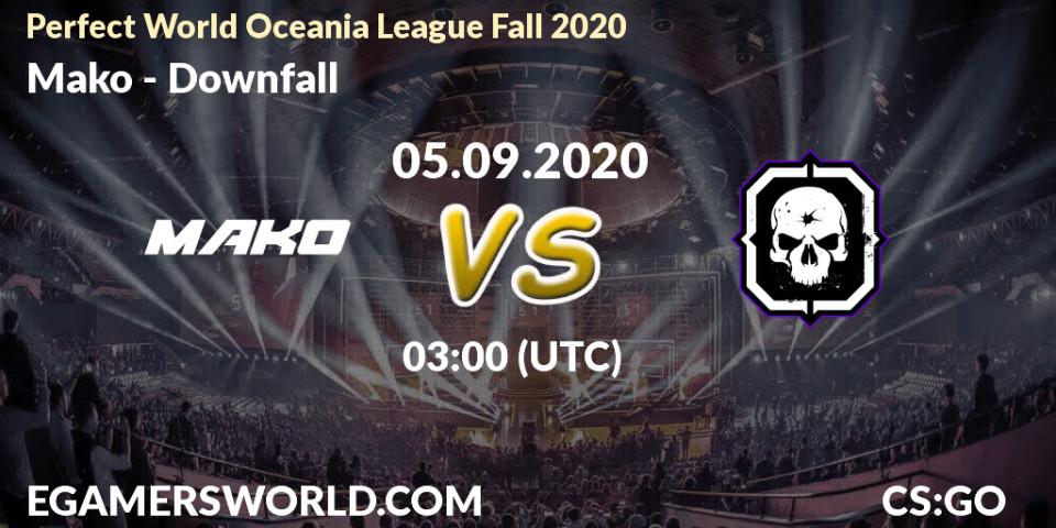 Prognose für das Spiel Mako VS Downfall. 05.09.2020 at 03:00. Counter-Strike (CS2) - Perfect World Oceania League Fall 2020