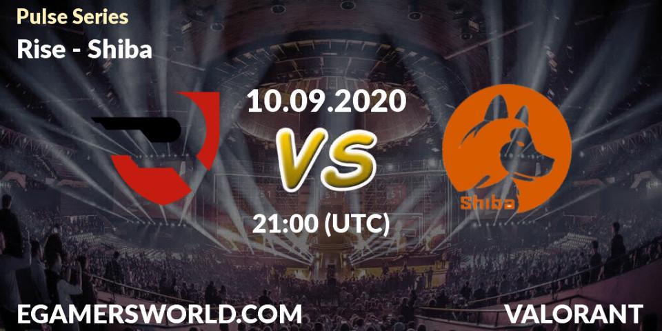 Prognose für das Spiel Rise VS Shiba. 10.09.2020 at 21:00. VALORANT - Pulse Series