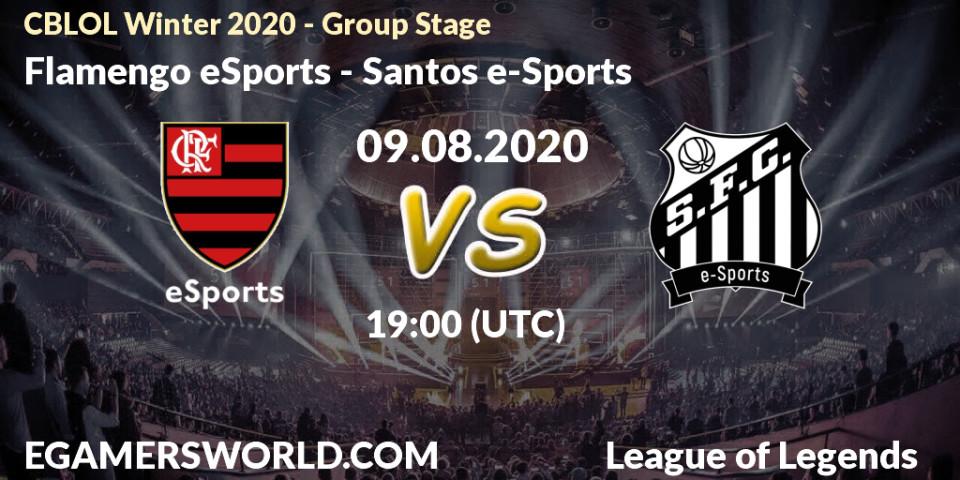 Prognose für das Spiel Flamengo eSports VS Santos e-Sports. 09.08.20. LoL - CBLOL Winter 2020 - Group Stage