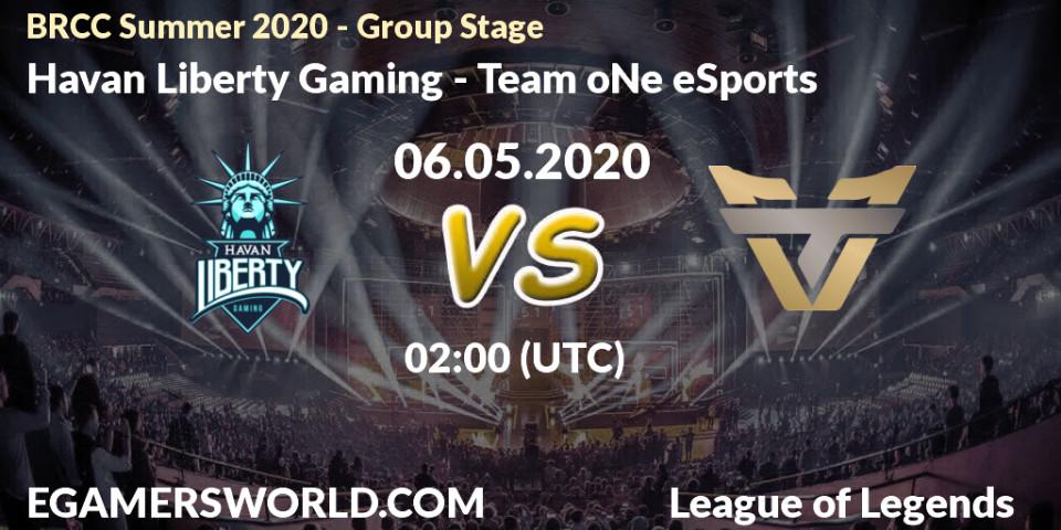Prognose für das Spiel Havan Liberty Gaming VS Team oNe eSports. 06.05.20. LoL - BRCC Summer 2020 - Group Stage