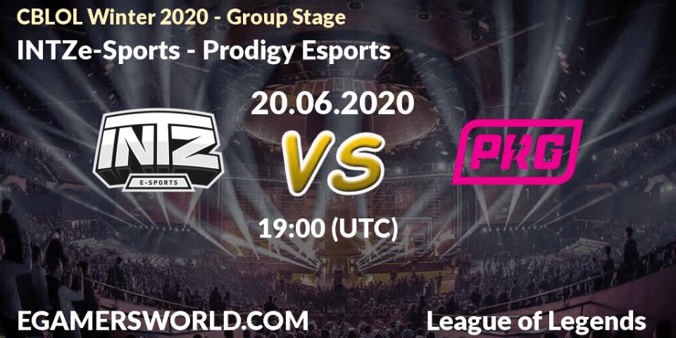 Prognose für das Spiel INTZ e-Sports VS Prodigy Esports. 20.06.20. LoL - CBLOL Winter 2020 - Group Stage