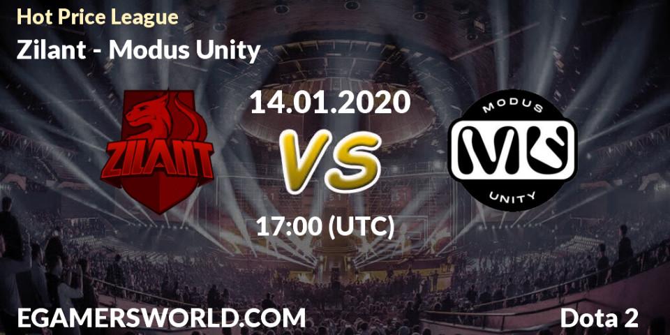 Prognose für das Spiel Zilant VS Modus Unity. 15.01.20. Dota 2 - Hot Price League