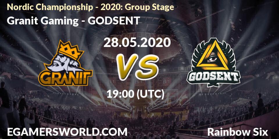 Prognose für das Spiel Granit Gaming VS GODSENT. 28.05.2020 at 19:00. Rainbow Six - Nordic Championship - 2020: Group Stage