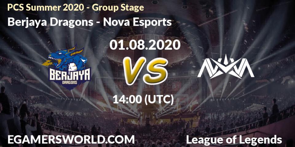 Prognose für das Spiel Berjaya Dragons VS Nova Esports. 01.08.2020 at 14:30. LoL - PCS Summer 2020 - Group Stage