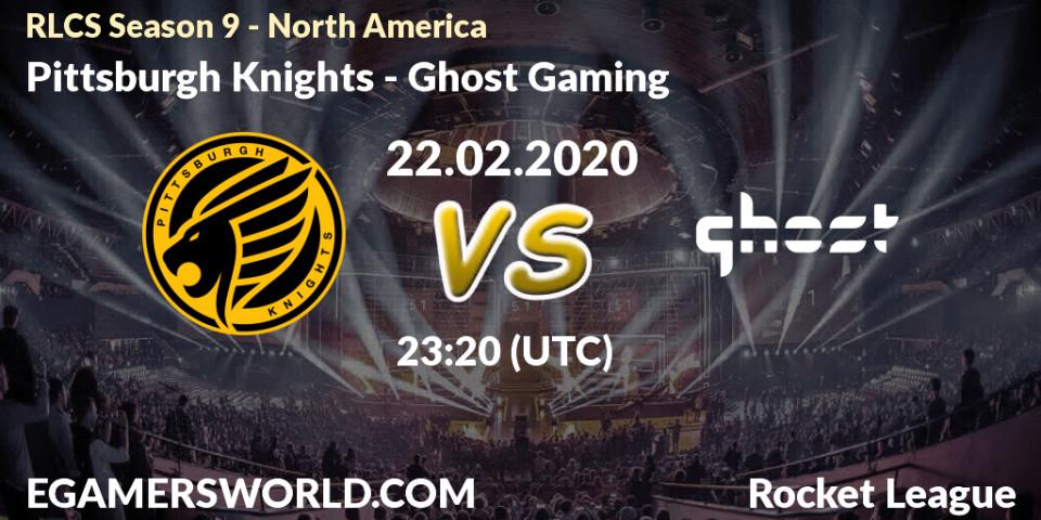 Prognose für das Spiel Pittsburgh Knights VS Ghost Gaming. 22.02.20. Rocket League - RLCS Season 9 - North America