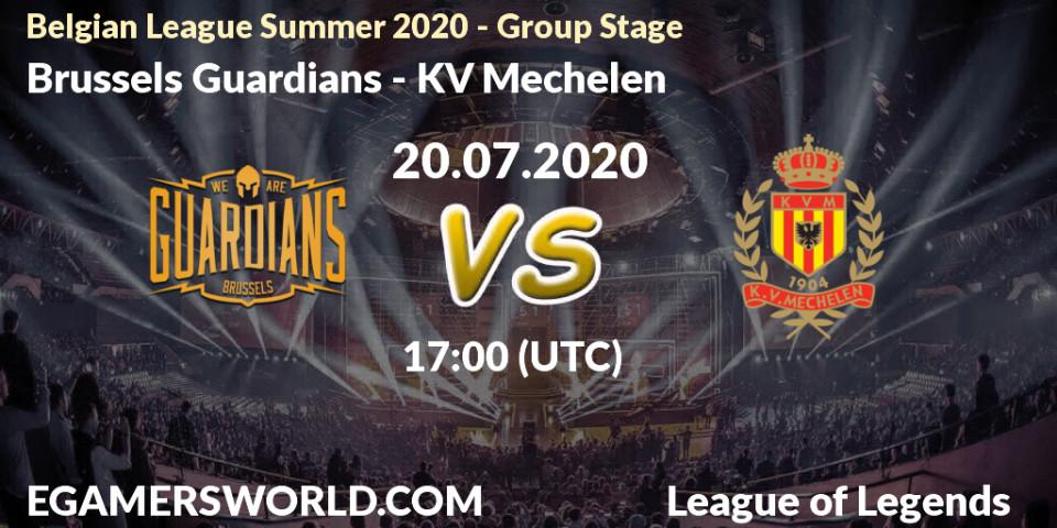 Prognose für das Spiel Brussels Guardians VS KV Mechelen. 20.07.20. LoL - Belgian League Summer 2020 - Group Stage