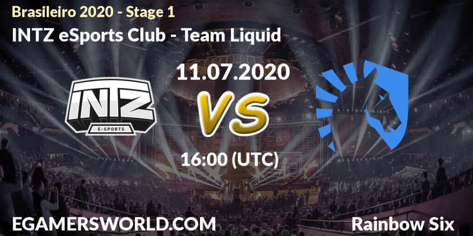 Prognose für das Spiel INTZ eSports Club VS Team Liquid. 11.07.20. Rainbow Six - Brasileirão 2020 - Stage 1