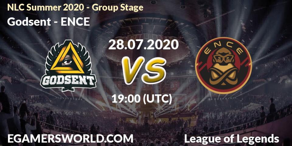 Prognose für das Spiel Godsent VS ENCE. 28.07.2020 at 19:25. LoL - NLC Summer 2020 - Group Stage