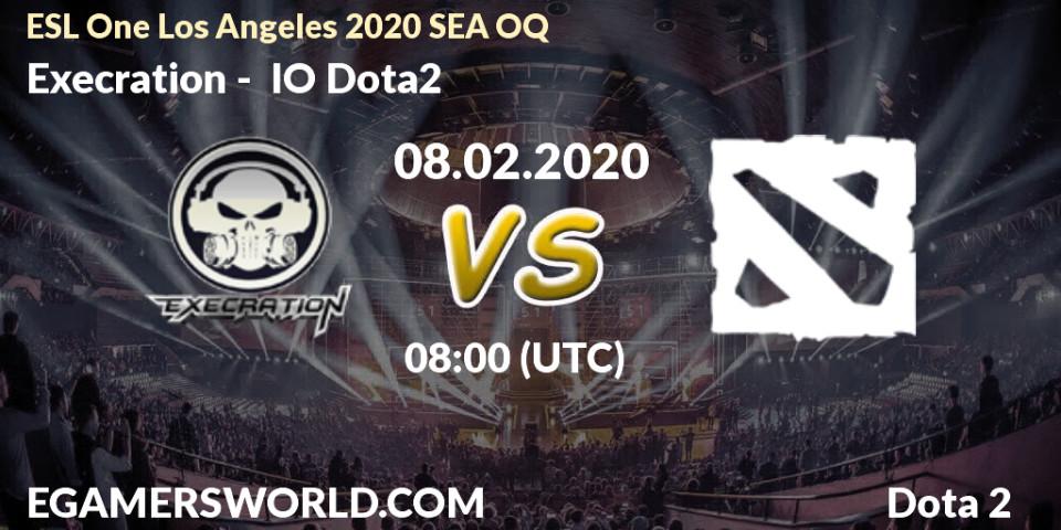 Prognose für das Spiel Execration VS IO Dota2. 08.02.2020 at 08:00. Dota 2 - ESL One Los Angeles 2020 SEA OQ