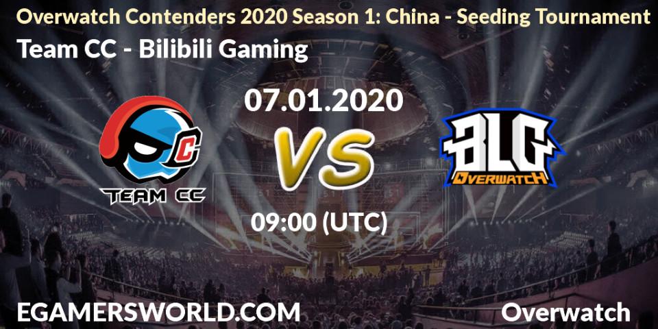 Prognose für das Spiel Team CC VS Bilibili Gaming. 07.01.2020 at 09:00. Overwatch - Overwatch Contenders 2020 Season 1: China - Seeding Tournament