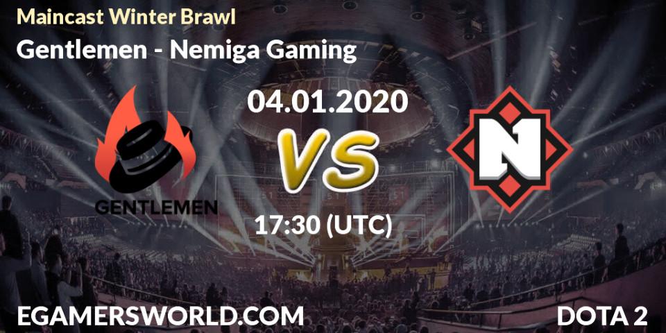 Prognose für das Spiel Gentlemen VS Nemiga Gaming. 04.01.20. Dota 2 - Maincast Winter Brawl