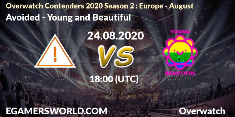 Prognose für das Spiel Avoided VS Young and Beautiful. 24.08.2020 at 18:00. Overwatch - Overwatch Contenders 2020 Season 2: Europe - August