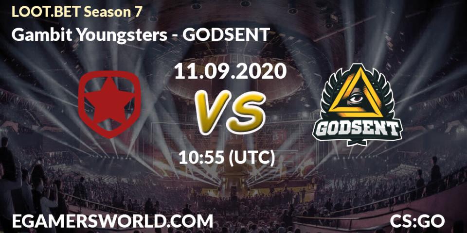 Prognose für das Spiel Gambit Youngsters VS GODSENT. 11.09.20. CS2 (CS:GO) - LOOT.BET Season 7