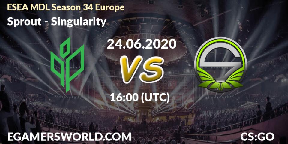 Prognose für das Spiel Sprout VS Singularity. 24.06.20. CS2 (CS:GO) - ESEA MDL Season 34 Europe