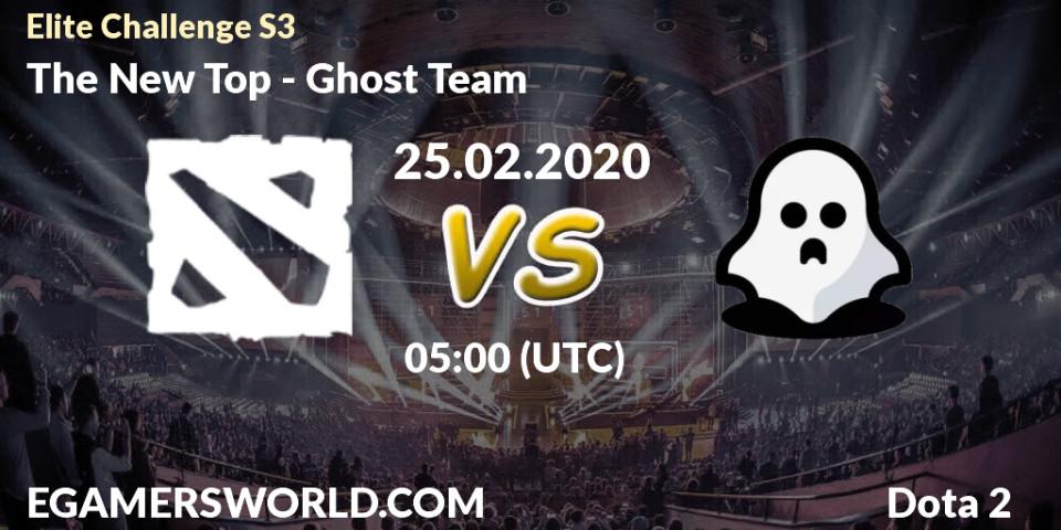Prognose für das Spiel The New Top VS Ghost Team. 25.02.20. Dota 2 - Elite Challenge S3