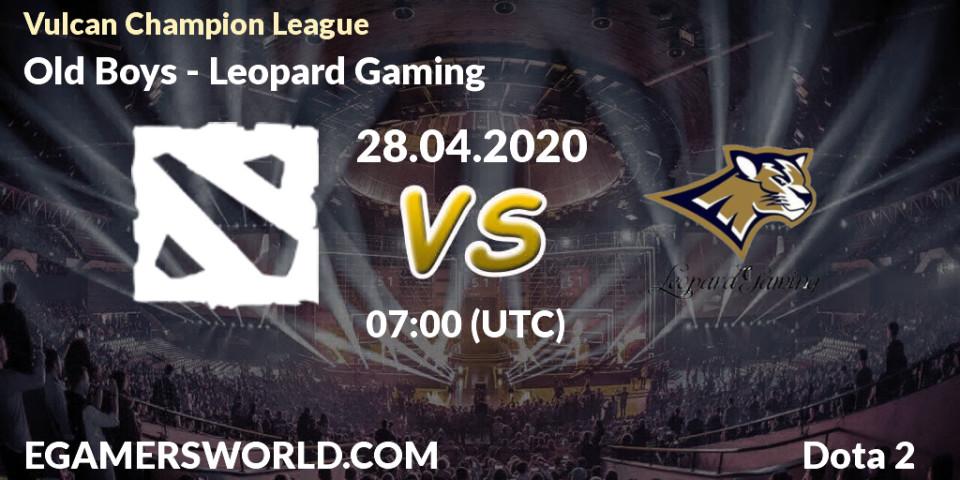 Prognose für das Spiel Old Boys VS Leopard Gaming. 28.04.2020 at 07:15. Dota 2 - Vulcan Champion League