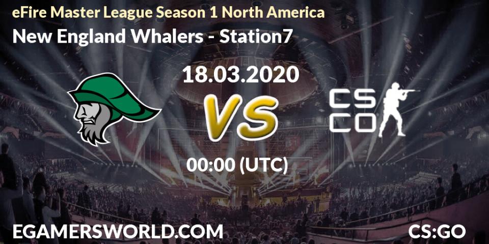 Prognose für das Spiel New England Whalers VS Station7. 18.03.20. CS2 (CS:GO) - eFire Master League Season 1 North America