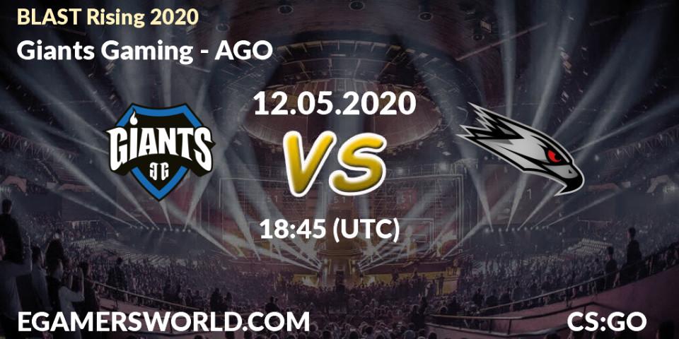 Prognose für das Spiel Giants Gaming VS AGO. 12.05.2020 at 19:20. Counter-Strike (CS2) - BLAST Rising 2020