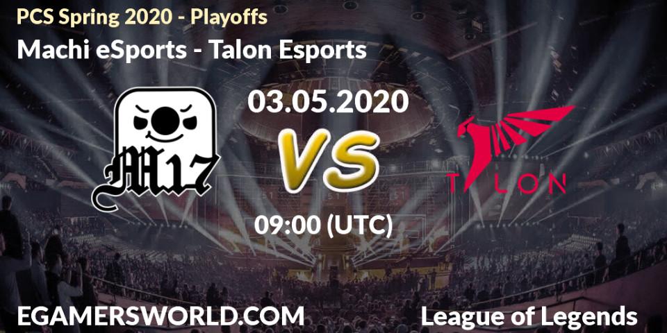 Prognose für das Spiel Machi eSports VS Talon Esports. 03.05.20. LoL - PCS Spring 2020 - Playoffs