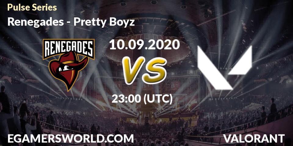 Prognose für das Spiel Renegades VS Pretty Boyz. 10.09.2020 at 23:00. VALORANT - Pulse Series
