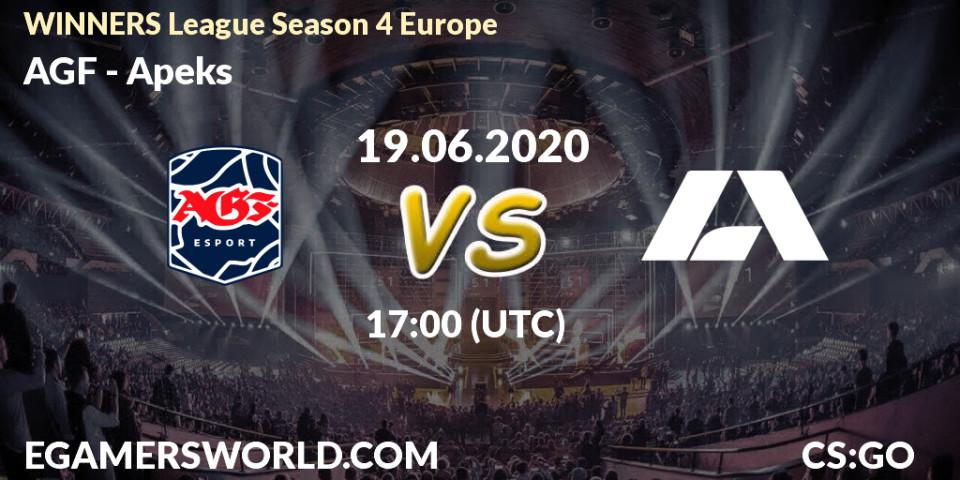 Prognose für das Spiel AGF VS Apeks. 19.06.20. CS2 (CS:GO) - WINNERS League Season 4 Europe