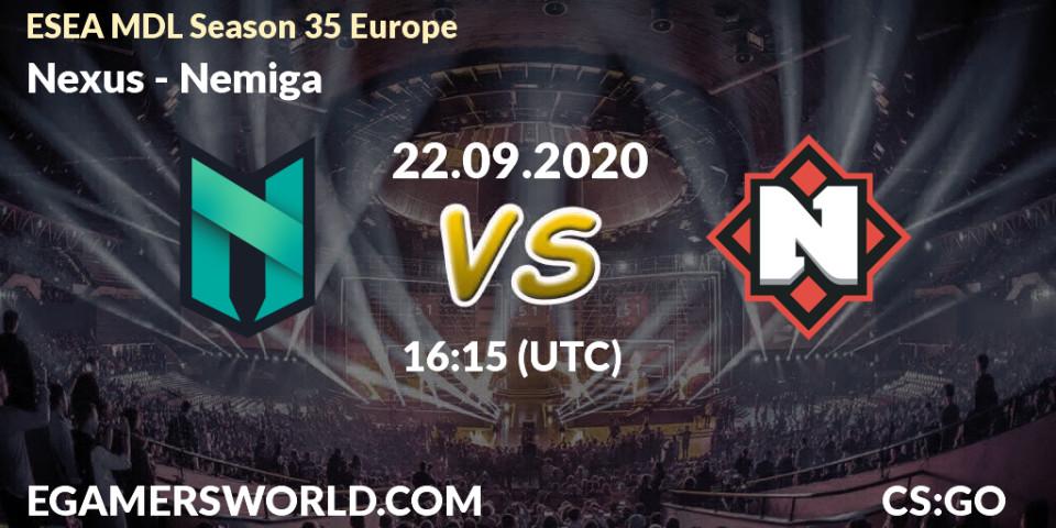 Prognose für das Spiel Nexus VS Nemiga. 22.09.20. CS2 (CS:GO) - ESEA MDL Season 35 Europe