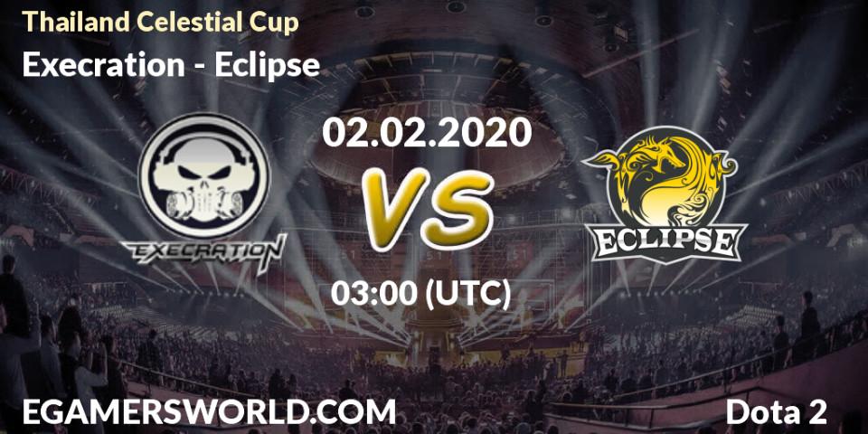 Prognose für das Spiel Execration VS Eclipse. 02.02.20. Dota 2 - Thailand Celestial Cup